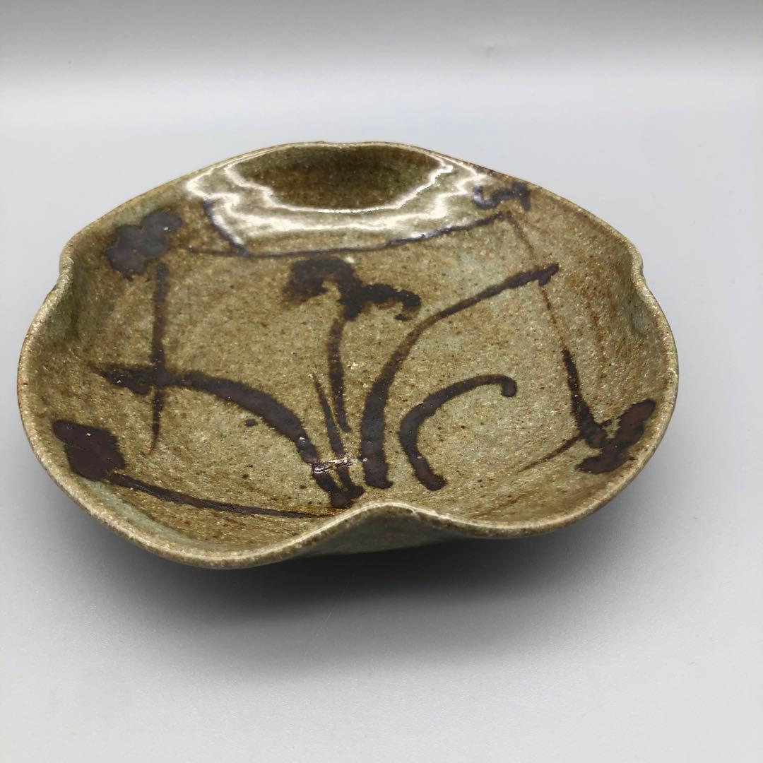 希少年代物唐津焼隆太窯中里粉引ふちなぶり皿5枚セット12-13cm骨董