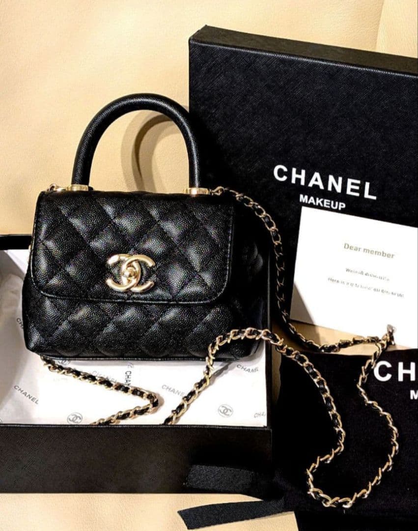 【新品】シャネル ノベルティ チェーンショルダーバッグ トップハンドル 新作☆【CHANEL】トップハンドル チェーン ミニバッグ (CHANEL