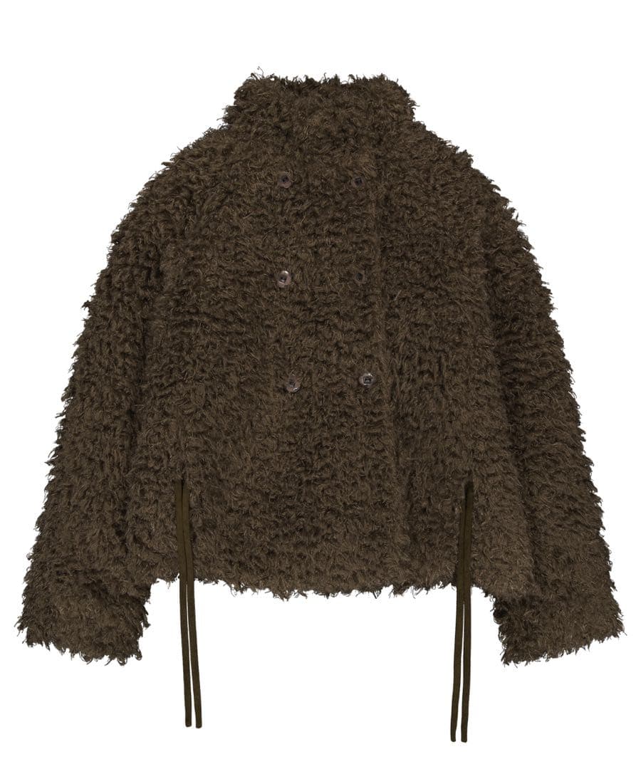 coyseio アウター HAIRY FUR JACKET BROWN Qoo10] COYSEIO 【COYSEIO】 25FW HAIRY