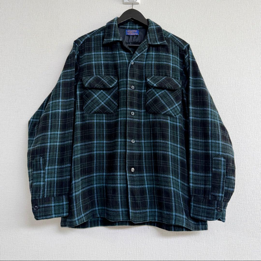 超スペシャル 60s ペンドルトン オンブレ チェック シャツ M ブラック