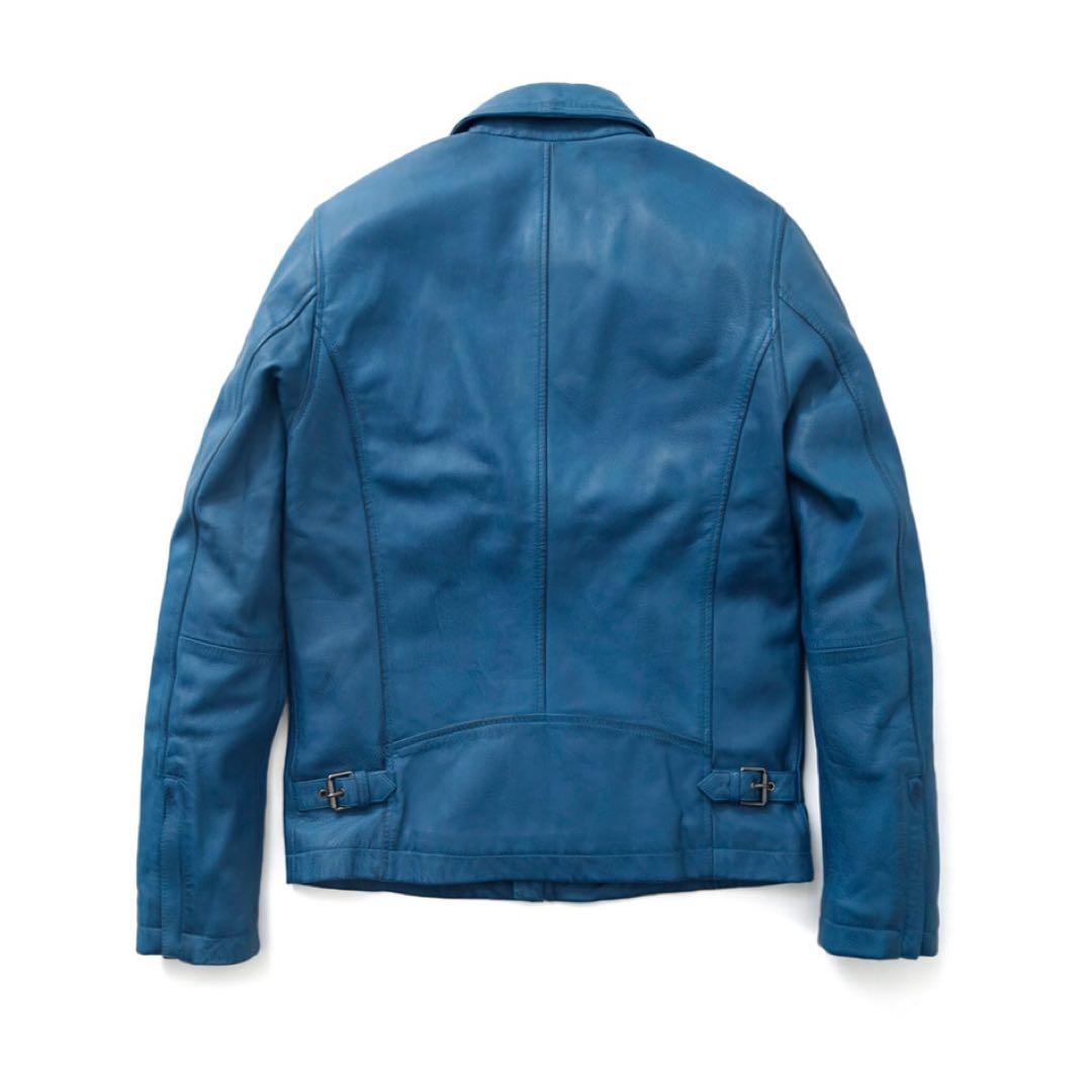 革ジャン ライダースジャケット 本革 羊革 柔らかいバイカー 襟付き ヒース