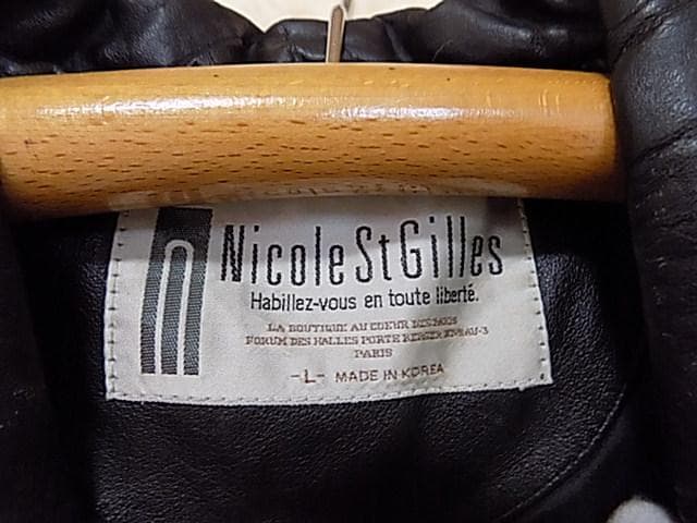75138 Nicole St Gilles 牛革 レザージャケット 黒 L - メルカリ