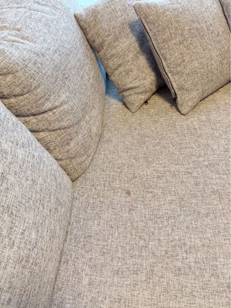 直接受け渡し限定】タンスのゲン グレー L字型ファブリックソファ