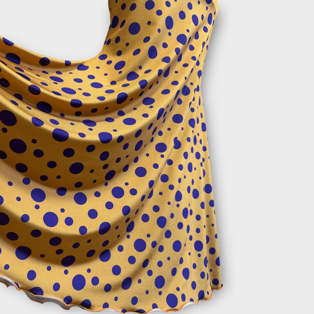 フラメンコファルダ マーメイドライン 黒×薄紫水玉