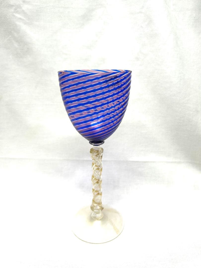 ベネチアングラスseguso青赤ストライプ ワイングラス　ヴィンテージ未使用品 2026年最新】Yahoo!オークション -ベネチアングラス ワイングラスの