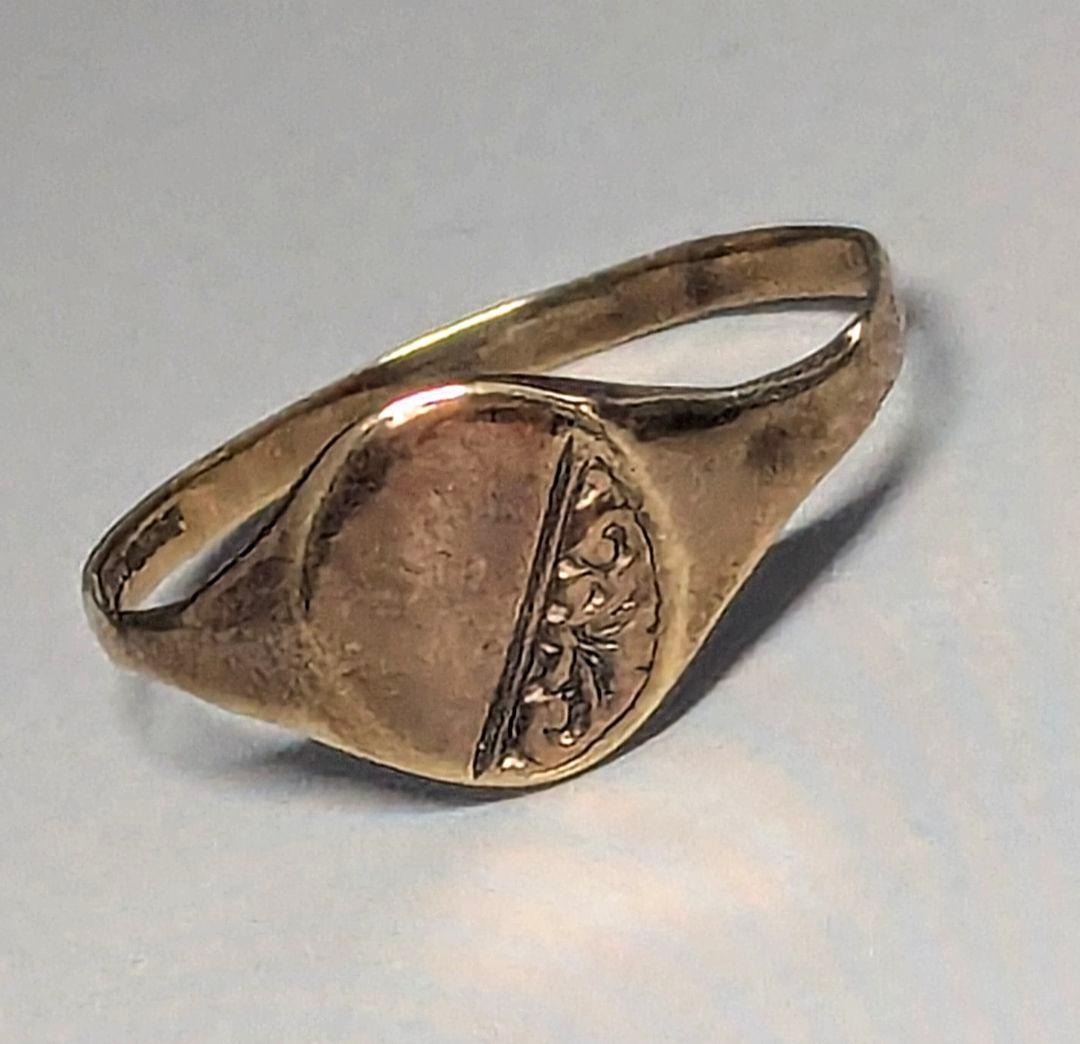 Vintage】シグネットリング 印台9金 Gold ゴールド 英国製17号 - メルカリ