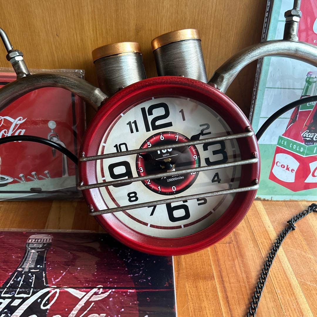 ブリキ アンティーク コカコーラ バイク ハーレー インテリア アメリカ