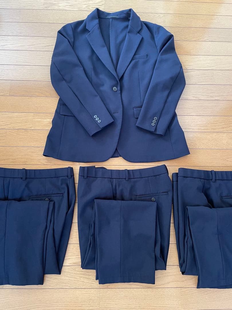 ユニクロ/レディース 感動ジャケット & パンツ3本/ネイビー XXL ユニクロ公式 | 感動ジャケット