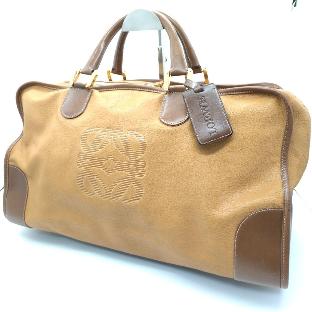 【美品】LOEWE ロエベ アマソナ50 アナグラム レザー ボストンバッグ 楽天市場】ロエベ アナグラム アマソナ50 ボストンバッグ スエード