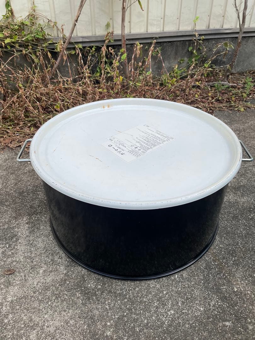 nicepar-nishi ドラム缶 3分の1カット 蓋と持ち手付き Home Cafe / 木目の取っ手と蓋のつまみがかわいいドリップポット