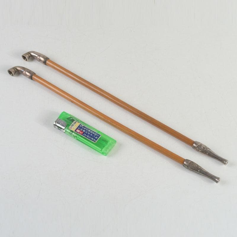 田中 野夫様専用 木村清五郎作 純銀刻印 南鐐火煙管 一双 共箱