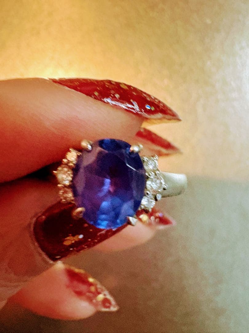 タンザナイトダイヤモンドリング タンザナイト 1.8ct ダイヤモンド プラチナ リング(指輪)【品質保証書