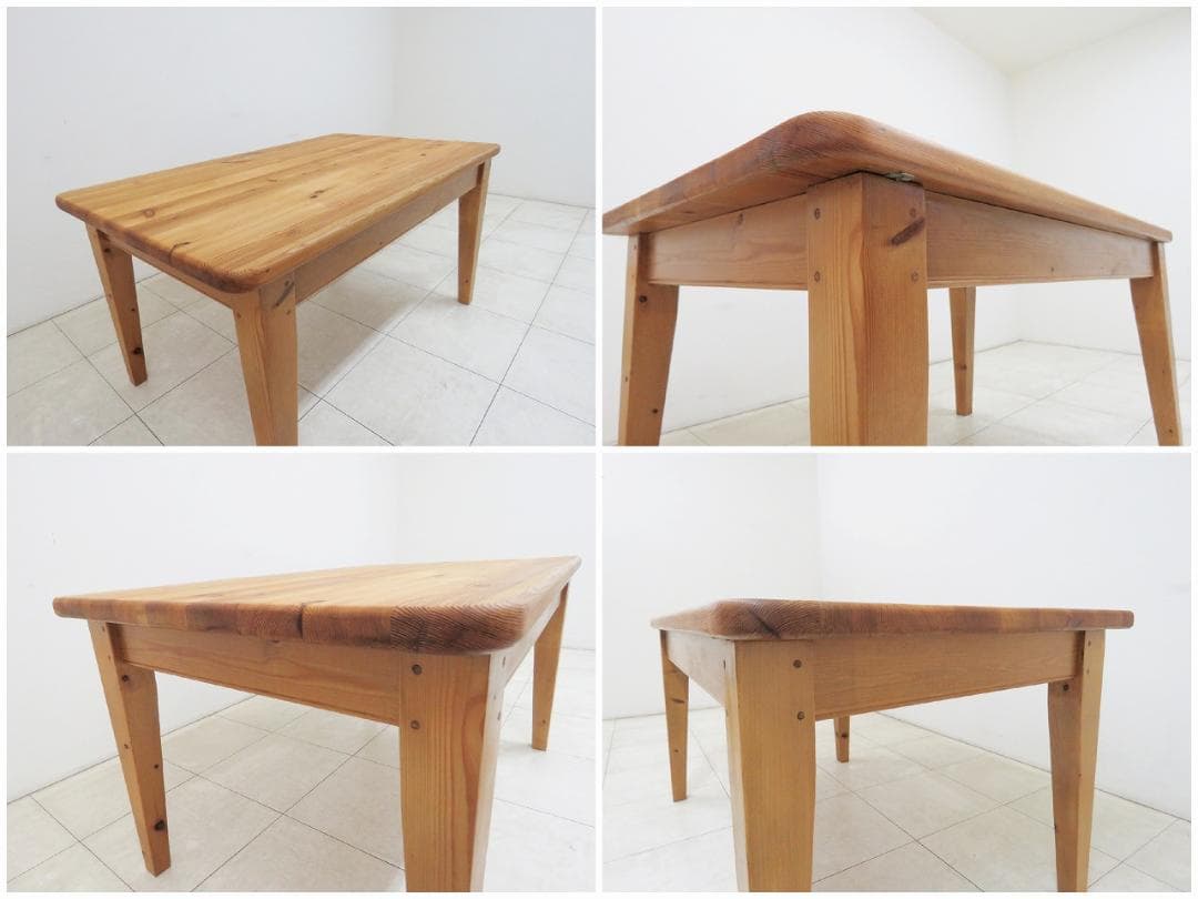 ペニーワイズ パイン無垢材 ダイニングテーブル カントリー 検カーフ