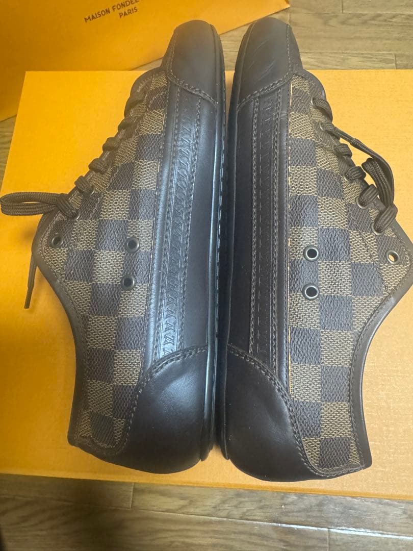 ルイヴィトン ダミエ スニーカー シューズ ローカット 26.5cm 茶色