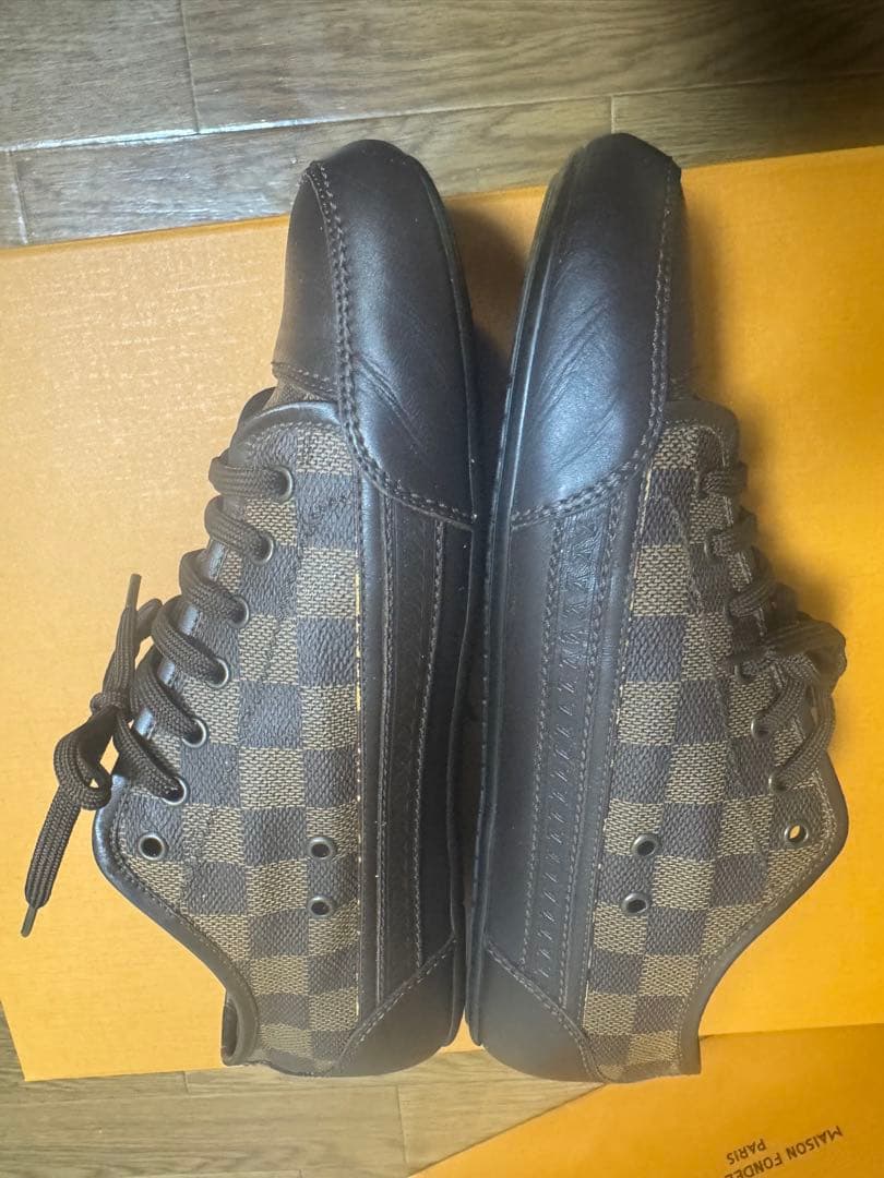 ルイヴィトン ダミエ スニーカー シューズ ローカット 26.5cm 茶色