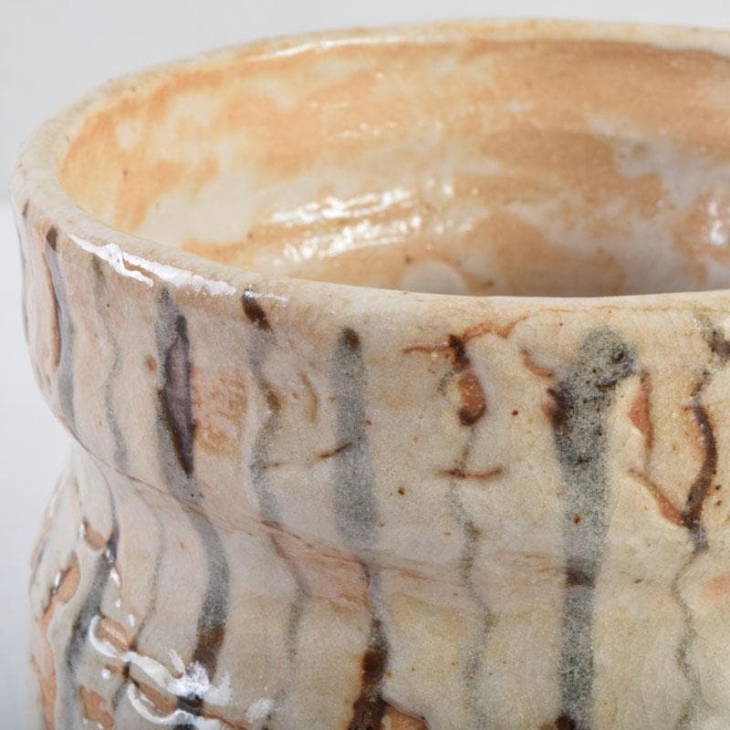 茶道具 志野焼 瀬戸 陶三郎作 水指 共箱 C 8731 - メルカリ