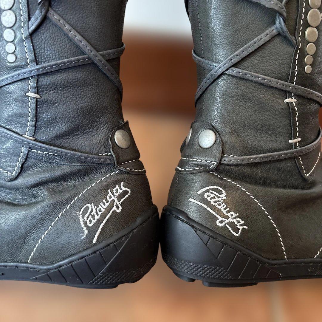 PATAUGAS】パトガス レザーロングブーツ 黒