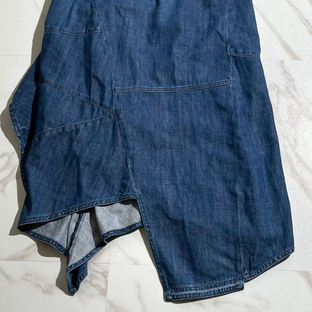 美品✨ LOEWE アシンメトリー デニムスカート パズル パッチワーク