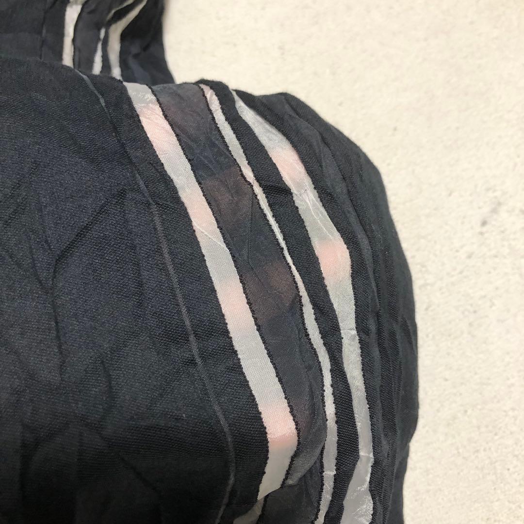 ワイズ Yohji Yamamoto シワ加工ロングスカート Lライン入り 黒