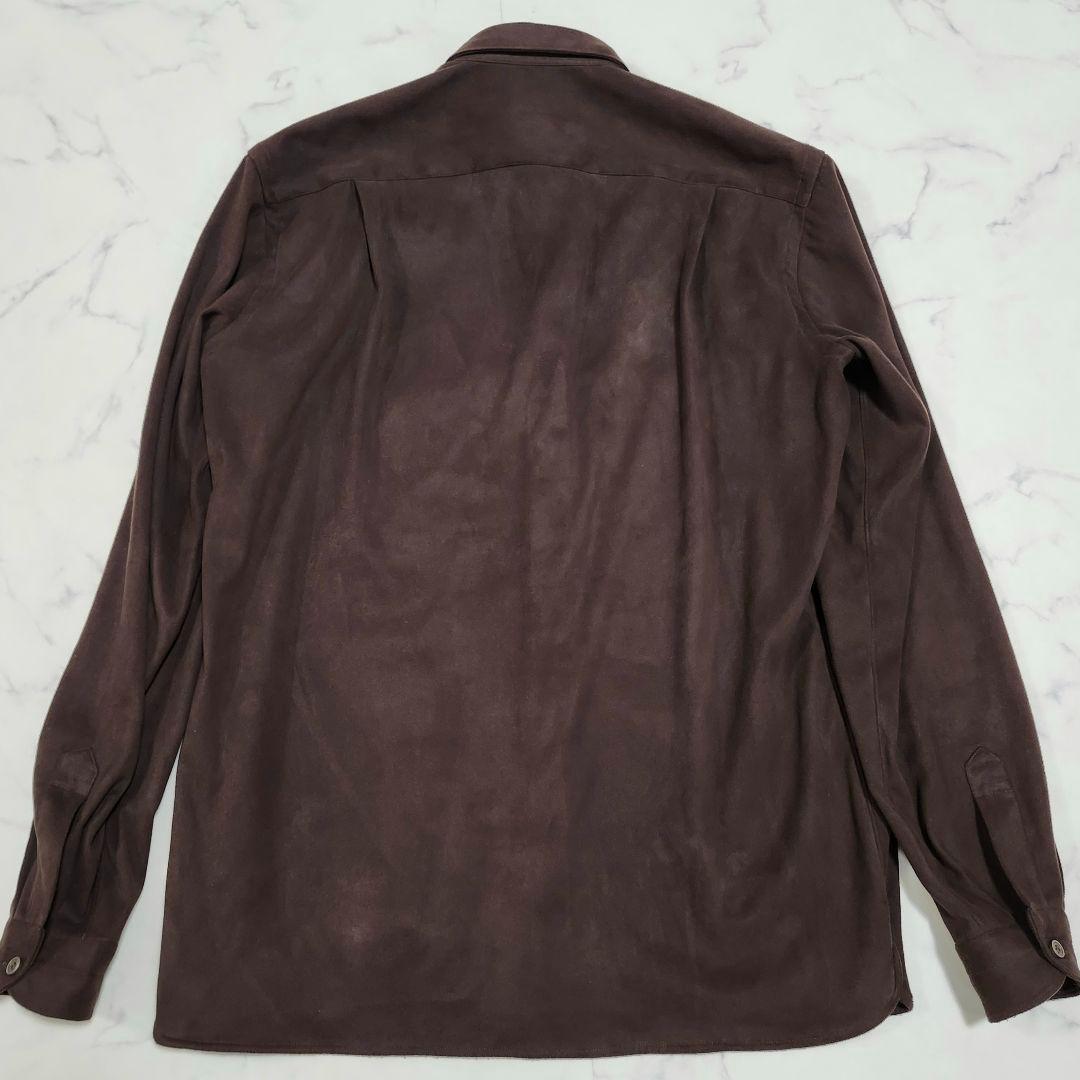 エッリコフォルミコラxビームスF フェイクスエードオーバーシャツ 別注