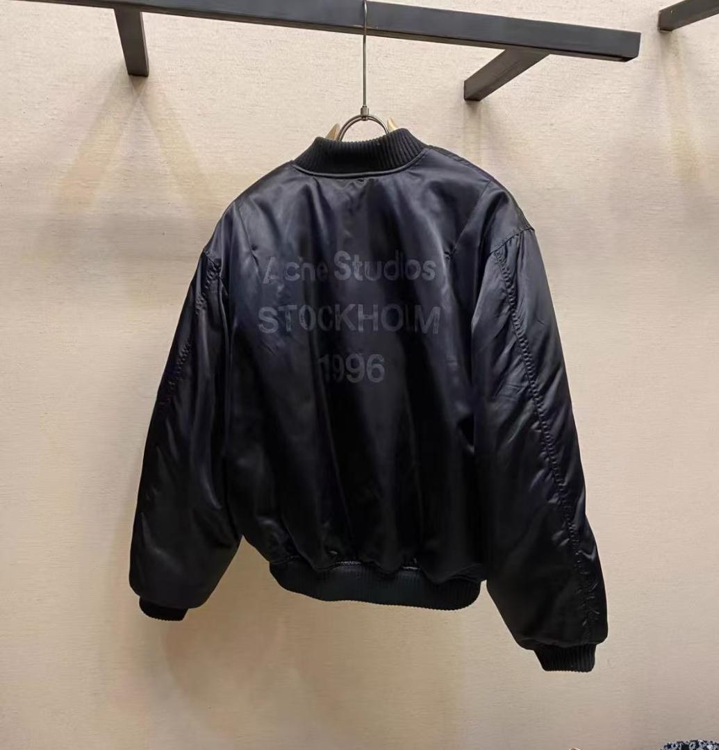 試着のみAcne Studios MA-1 ジャケット ブラック M 美品/ Acne Studios アクネストゥディオズ MAKIO MA-1 BOMBER JACKET