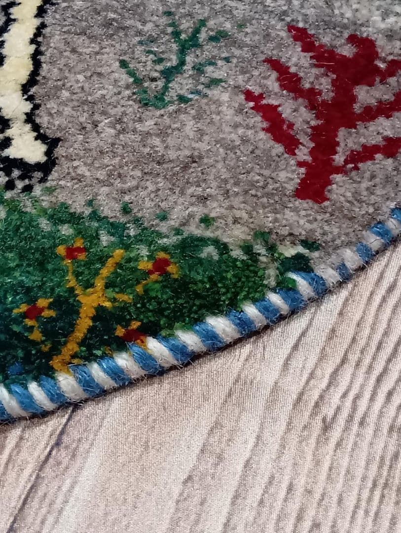 ペルシャ絨毯 ギャッベ 座布団 手織り イラン 丸(81) - メルカリ