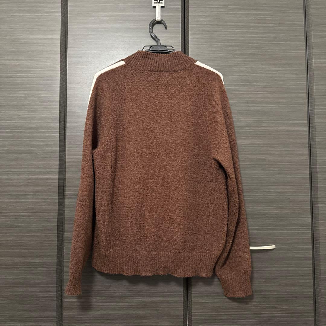 adidas SSTトラックトップ ニットブラウン ジップアップジャージ S