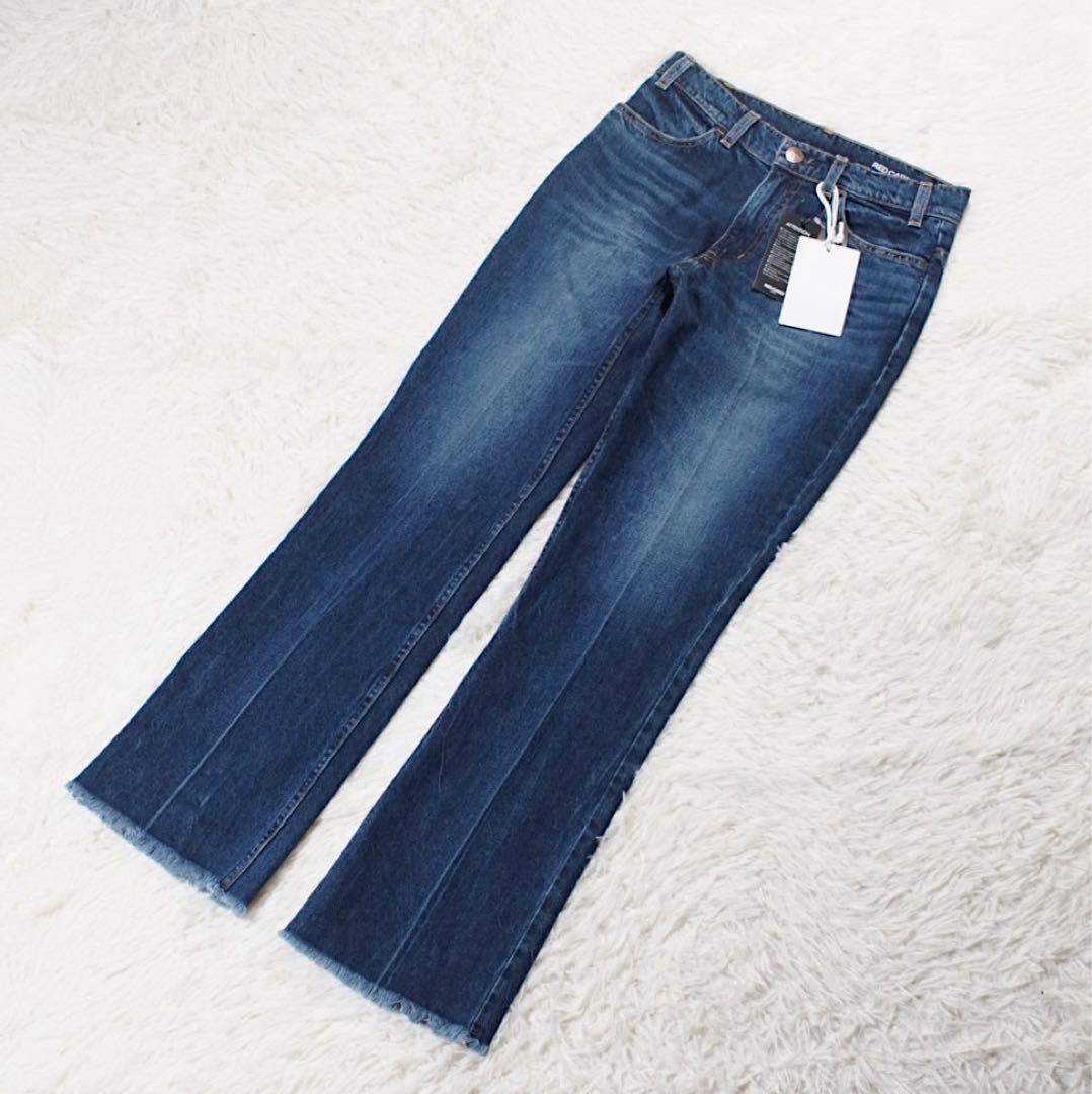 24年《RED CARD》Laura (W23)フレアパンツ カットオフ 加工