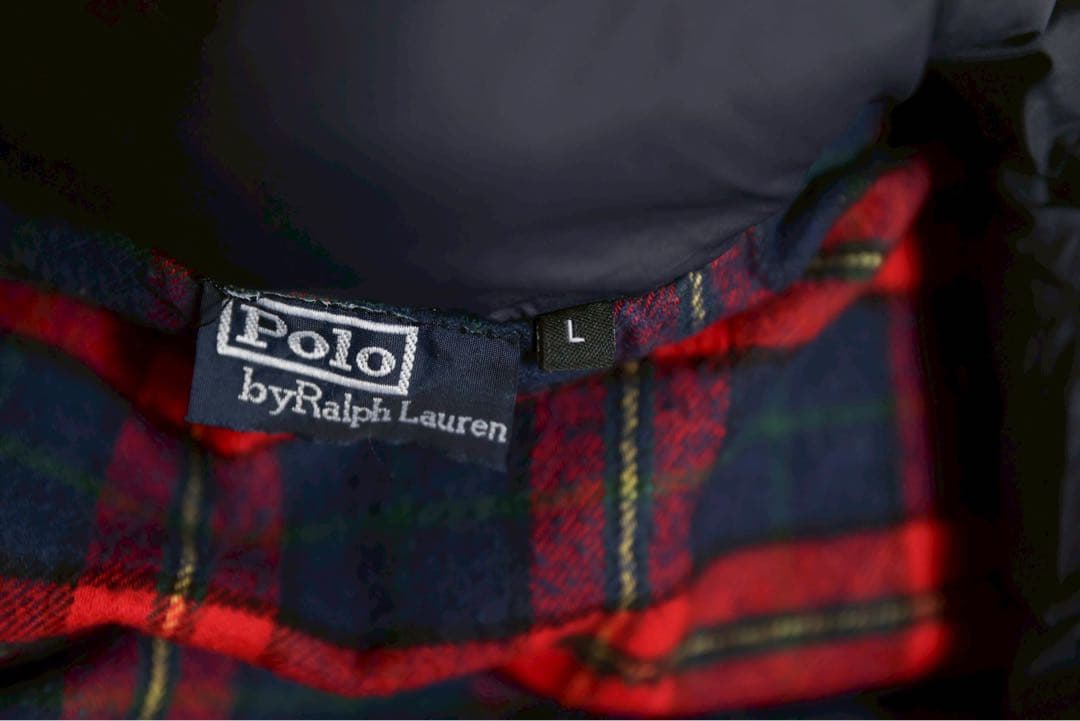 90s ラルフローレン ダウンベスト L ネイビー 裏フリース 短丈 - メルカリ