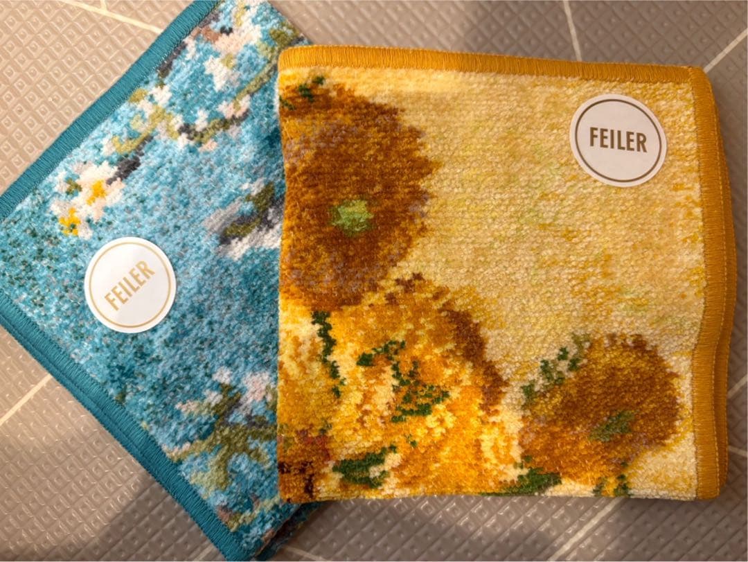 フェイラー　ゴッホ　美術館　サンフラワーズ　アーモンドブロッサム　ハンカチ フェイラー×ファン・ゴッホ美術館、名画《ひまわり》《アーモンド