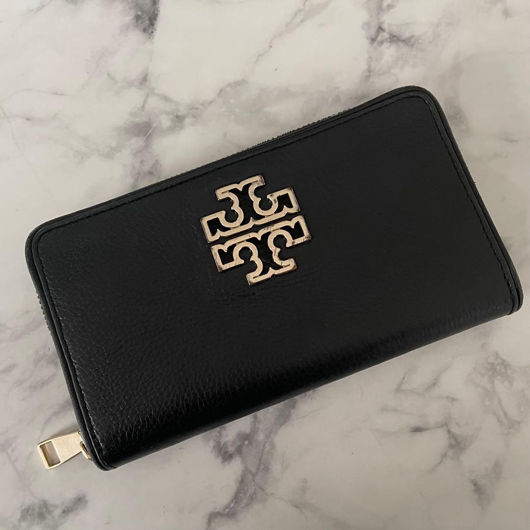 Tory Burch ブラックレザー 長財布 - メルカリ