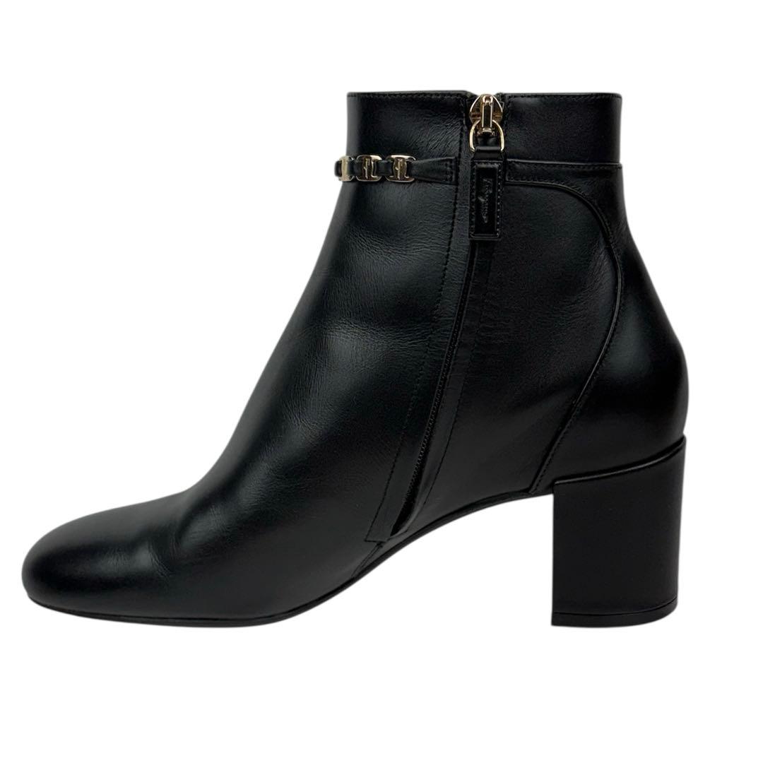 【極美品】サルヴァトーレフェラガモ　6 | 23.5cm　ブーツ　チェーン　黒