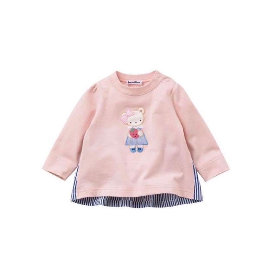 familiar ファミリア 長袖Tシャツ ロンT カットソー いちご 90 - メルカリ