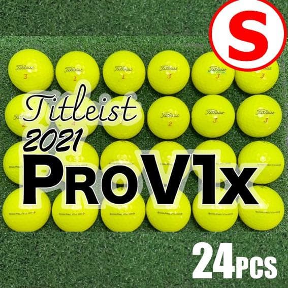 【S84】Titleist PRO V1X 黄 21年 ロストボール 24球 楽天市場】pro v1x イエロー ロストボールの通販