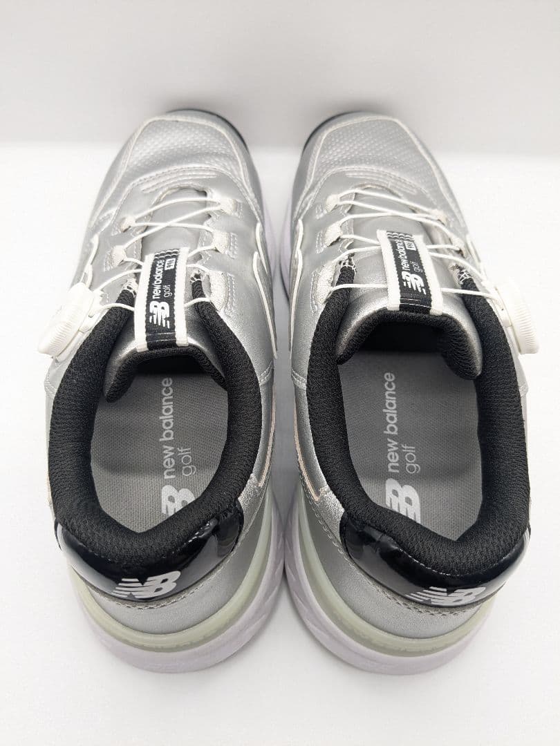 極美品 New Balance シルバー ゴルフシューズ　23.5cm