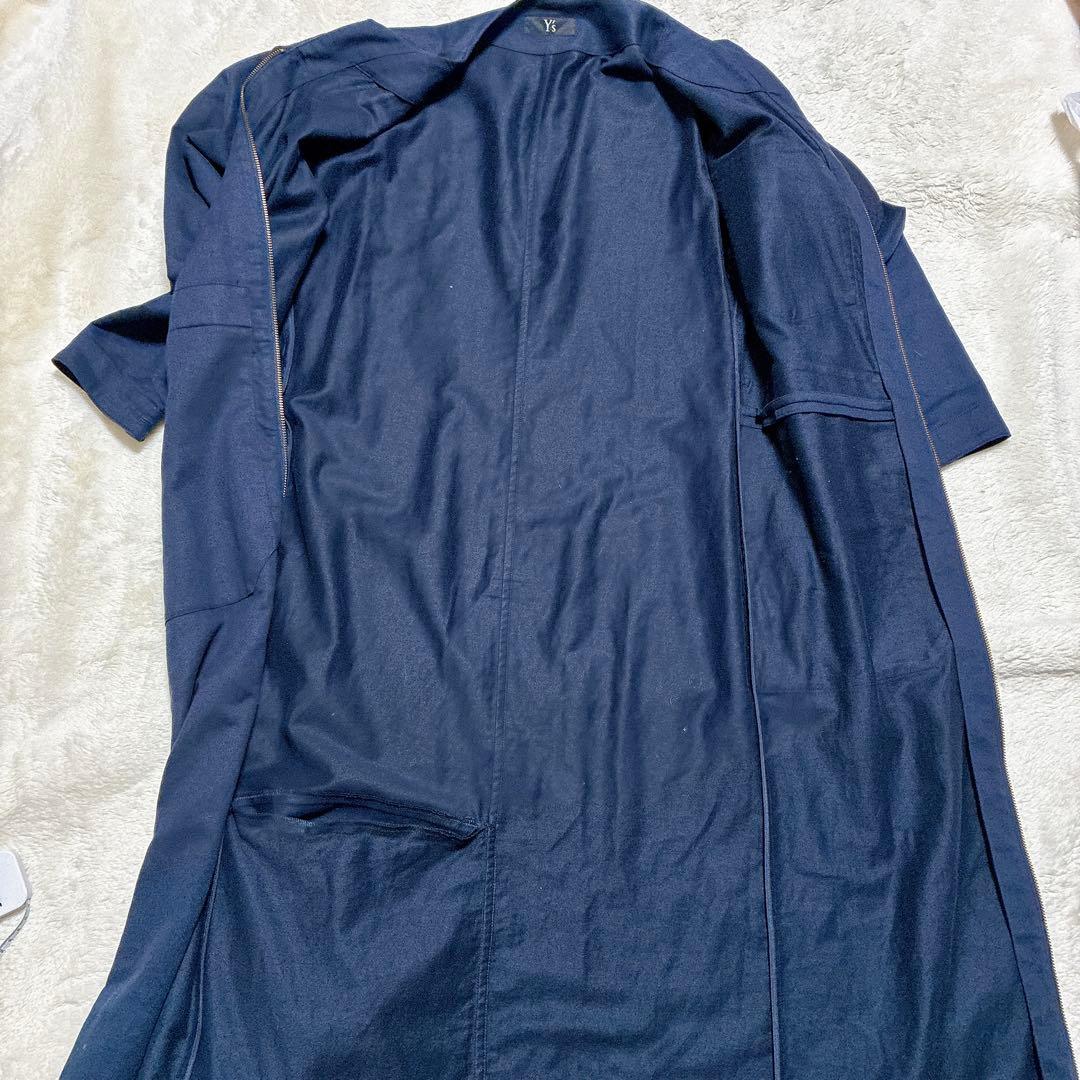 Y'S ワイズ 2019AW ロングコート ロングワンピース リネン混 マキシ