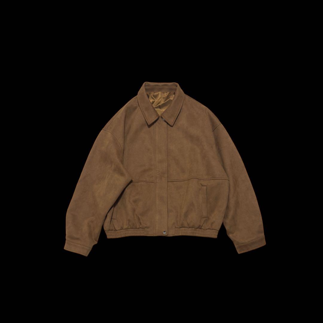 【archive】00s Suede Bomber-jacket 短丈 Axcess Faux Suede Bomber Jacket M Tall Brown Full Zip Pockets