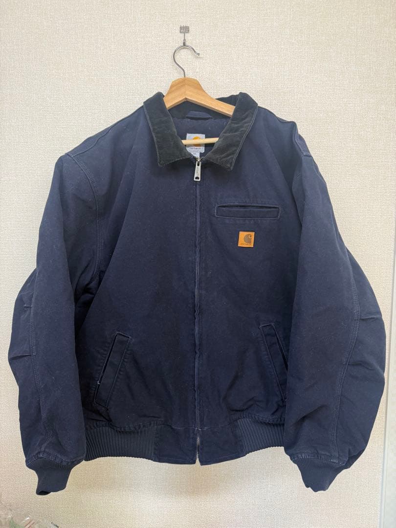 カーハート　デトロイトジャケット　メキシコ製　2XL ネイビー 美品 90s USA製 carhartt デトロイト ジャケット JB102 紺系 XL程度 48