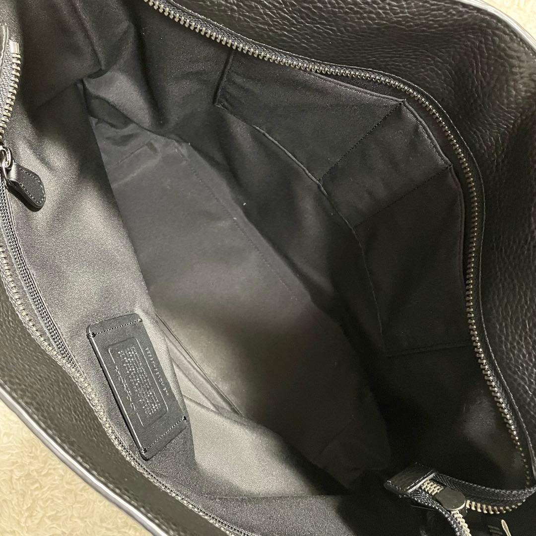 安い 美品 COACH コーチ ハミルトン ペブルドレザー トートバッグ ブラック