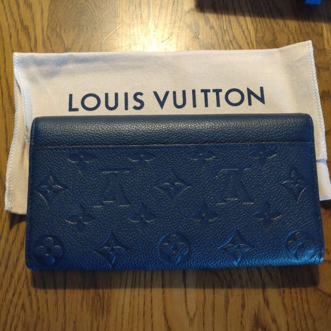 LOUIS VUITTON ネイビー 長財布 - メルカリ