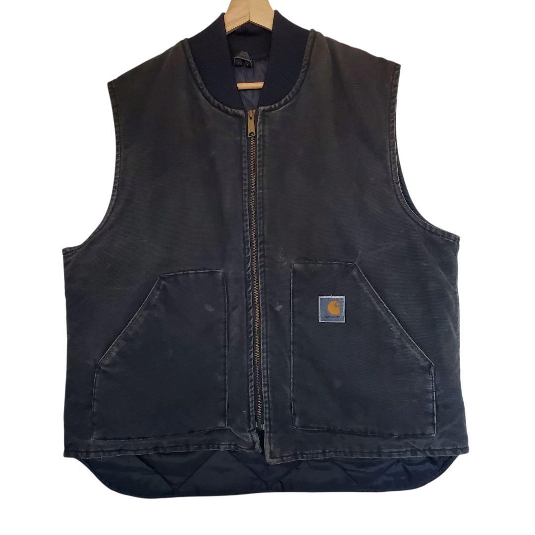 7*9様 Carhartt ダックベスト ブラック XL 腰ゴム 99's vintage Carhartt カーハート 星タグ ダックベスト 腰ゴム USA製