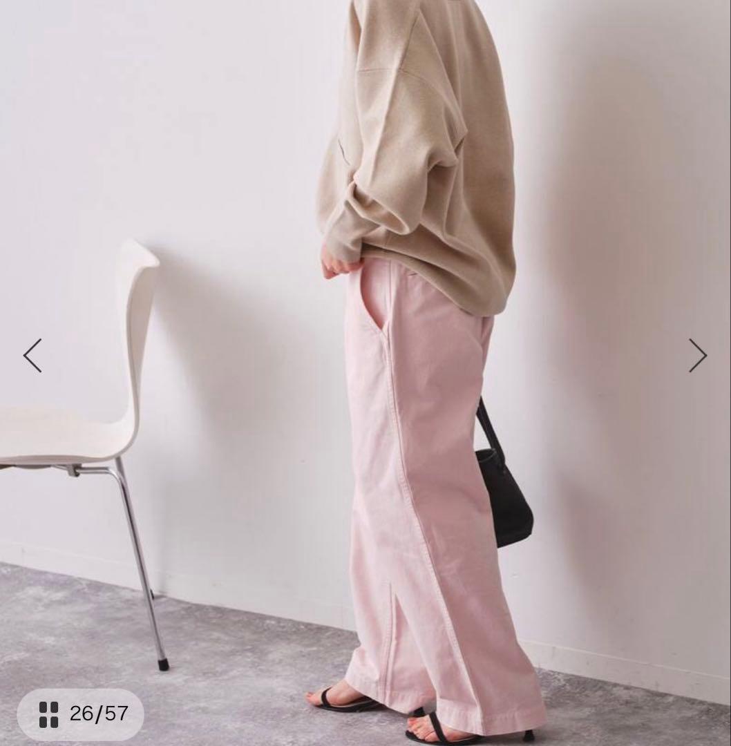 美品SpickandSpan Higuchi×S チノワイドパンツ ピンク38 - メルカリ