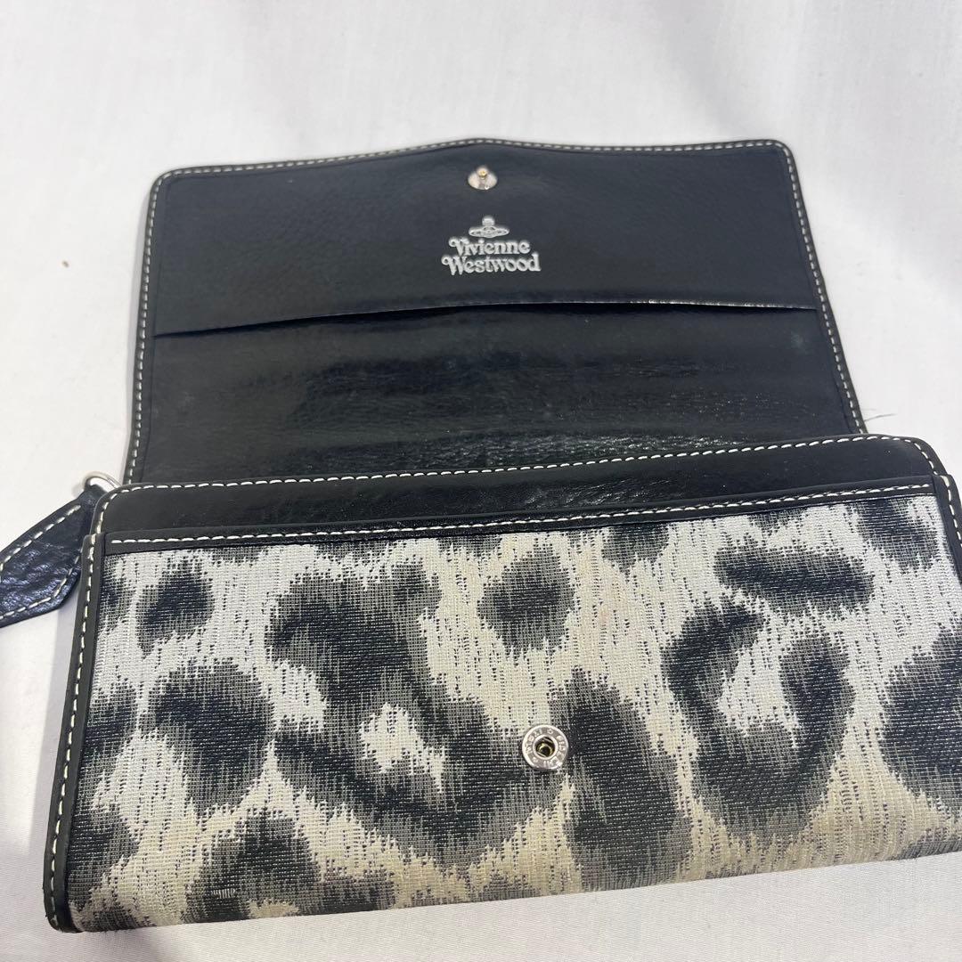 vivienne westwood ヴィヴィアン レオパード柄 長財布 - メルカリ