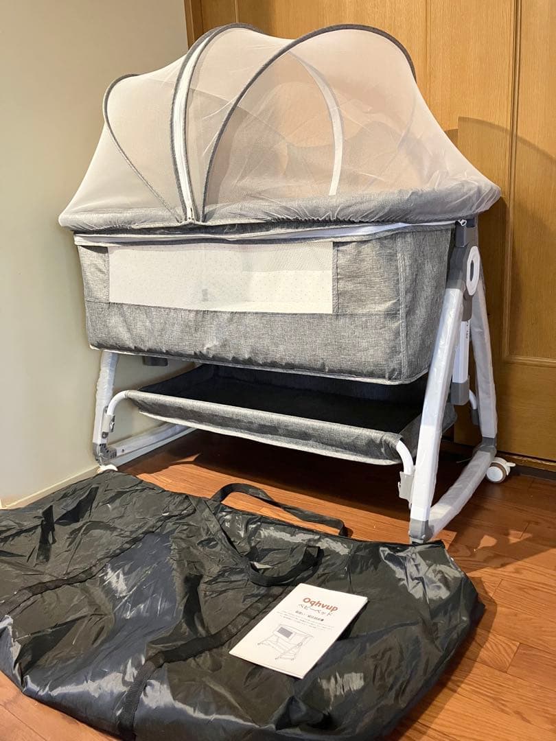 【ベビーベッド】添い寝タイプ／高さ6段調節・蚊帳・ゆりかご機能付き 楽天市場】ベビーベッド 添い寝 新生児ベッド 乳児用ベッド 高さ6段