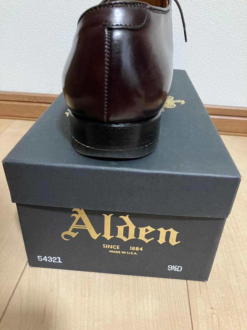 使用数回】オールデン バーガンディコードバン 54321 9ハーフD - メルカリ