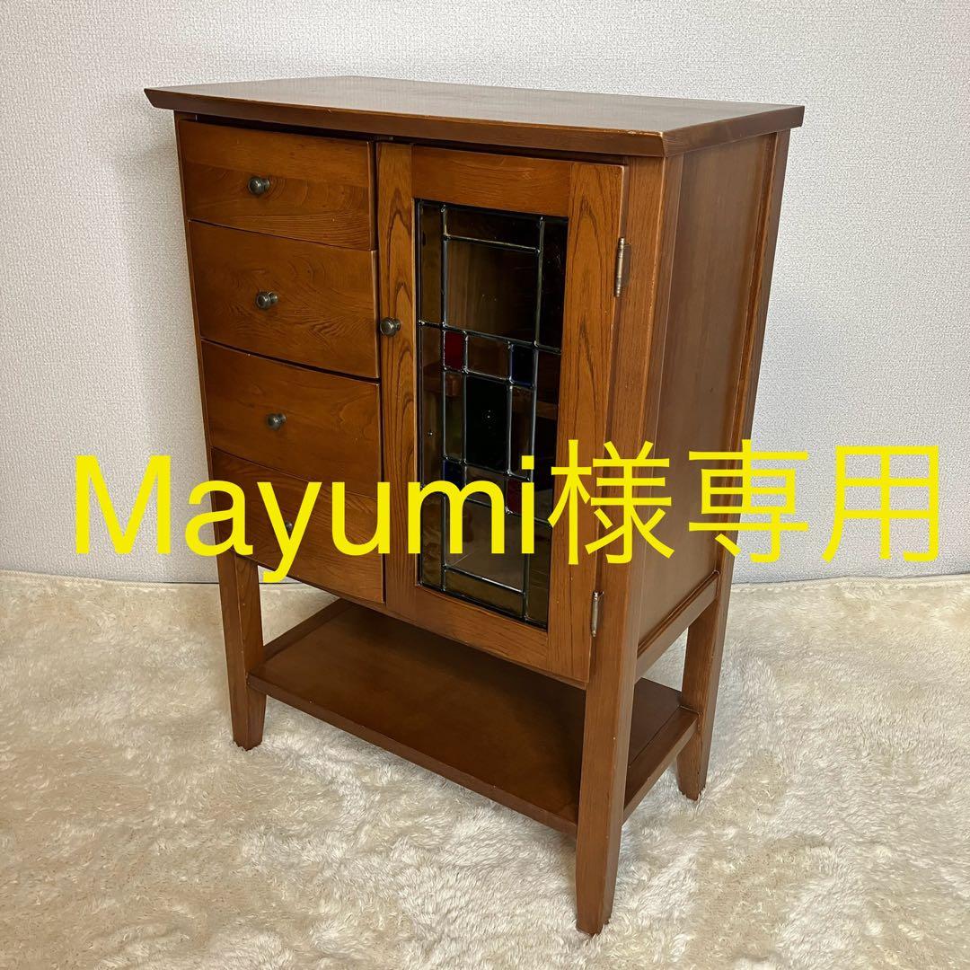 曙工芸　オーロラ3022　キャビネット　サイドボード　ステンドグラス 曙工芸製作所 ステンドキャビネット ガラス アンティーク サイドボード