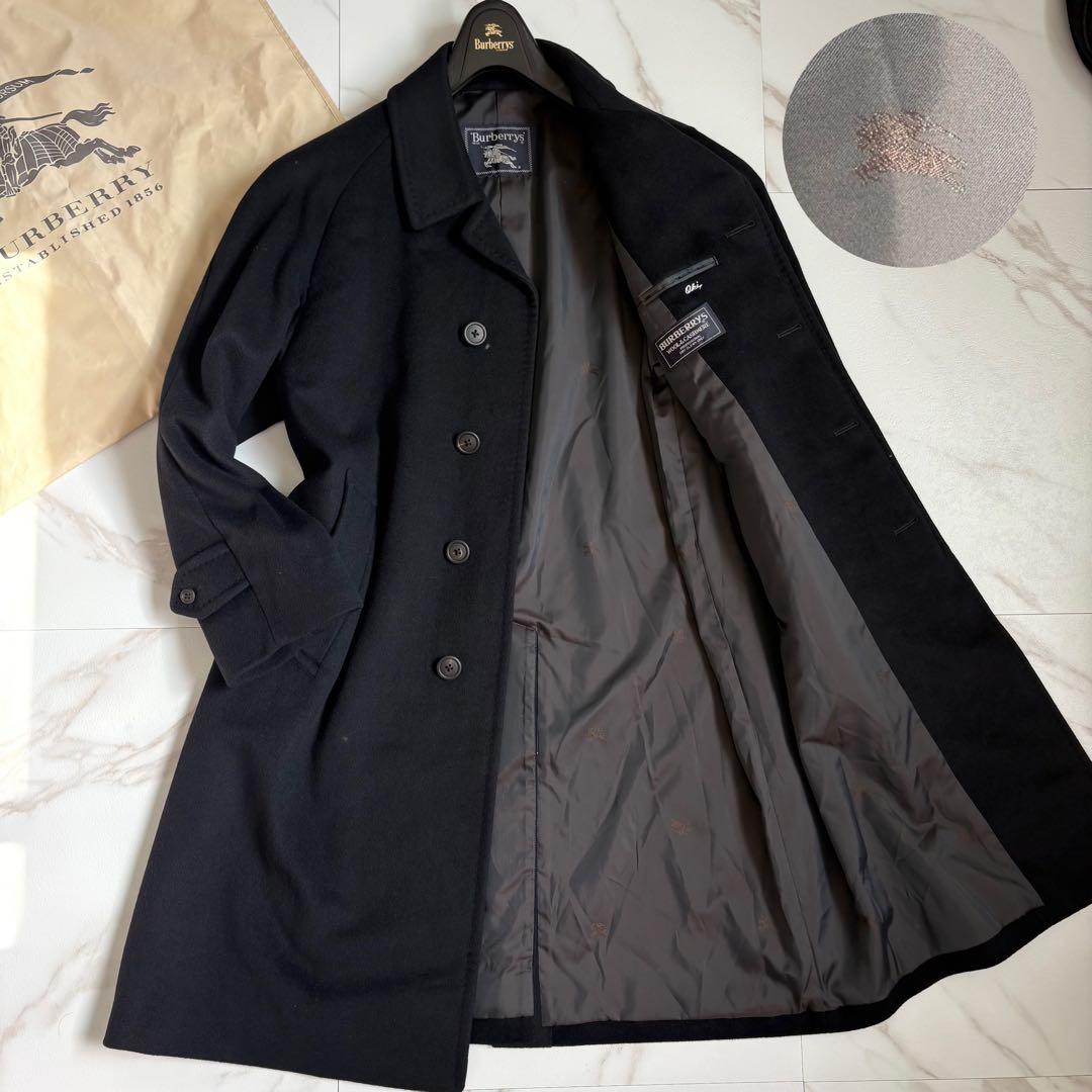 極美品◆バーバリー カシミヤ ステンカラー コート シャドーホース M 紺 プレミアムステンカラーコート【カシミヤ混】 (231406-91) | Savile
