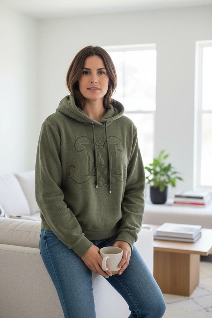 MAX&CO Max Mara ビックM刺繍ロゴ スエット パーカー Lサイズ