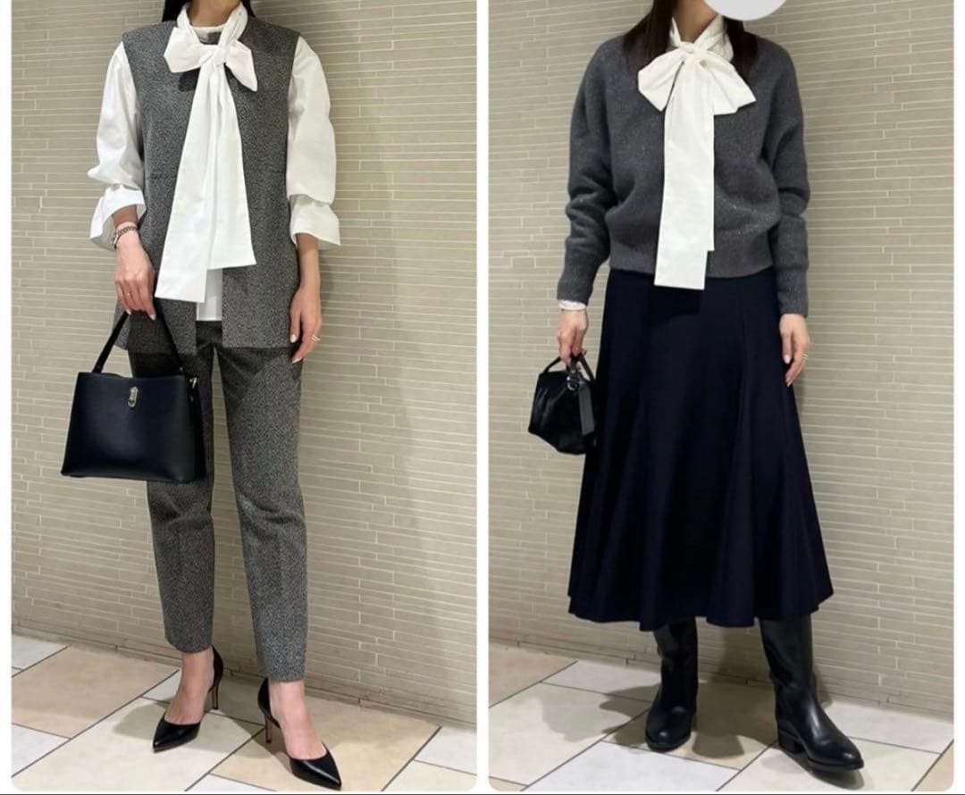 united arrows ボウタイドットフレアスリーブブラウス 24AW ユナイテッドアローズ 1,9万円 ボウタイドットフレアスリーブ