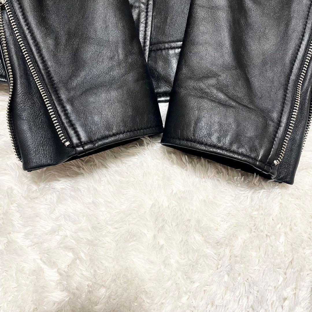 美品 希少L ジャーナルスタンダード ラムレザー セミダブルライダース